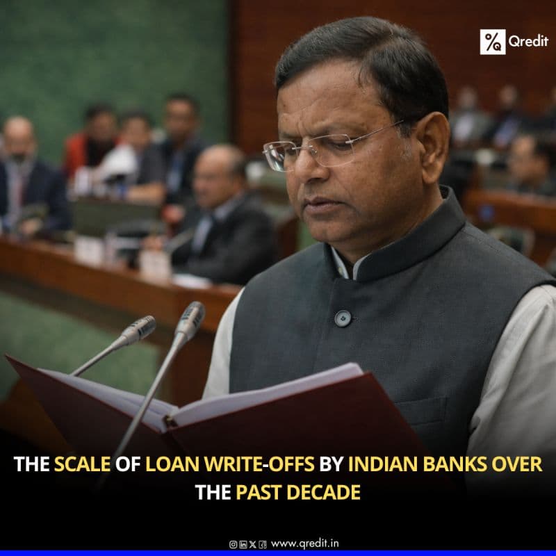 'As per data shared in Parliament by Pankaj Chaudhary, scheduled commercial banks in India have written off approximately ₹9.75 lakh crore between FY15 and FY25.'