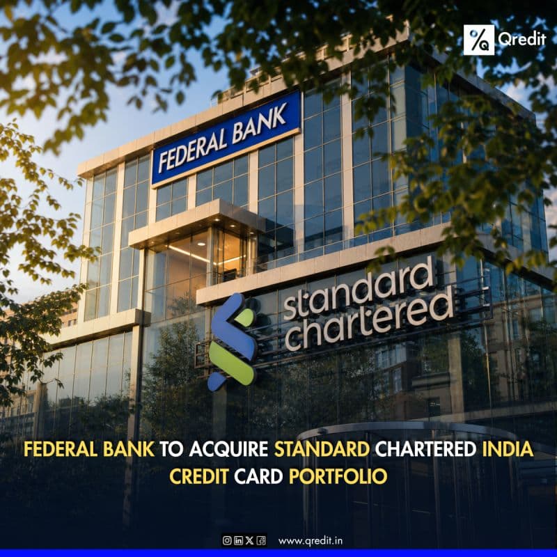 ◆︎Federal Bank will acquire a select credit card portfolio of around 4.5 lakh cards from Standard Chartered Bank in India.