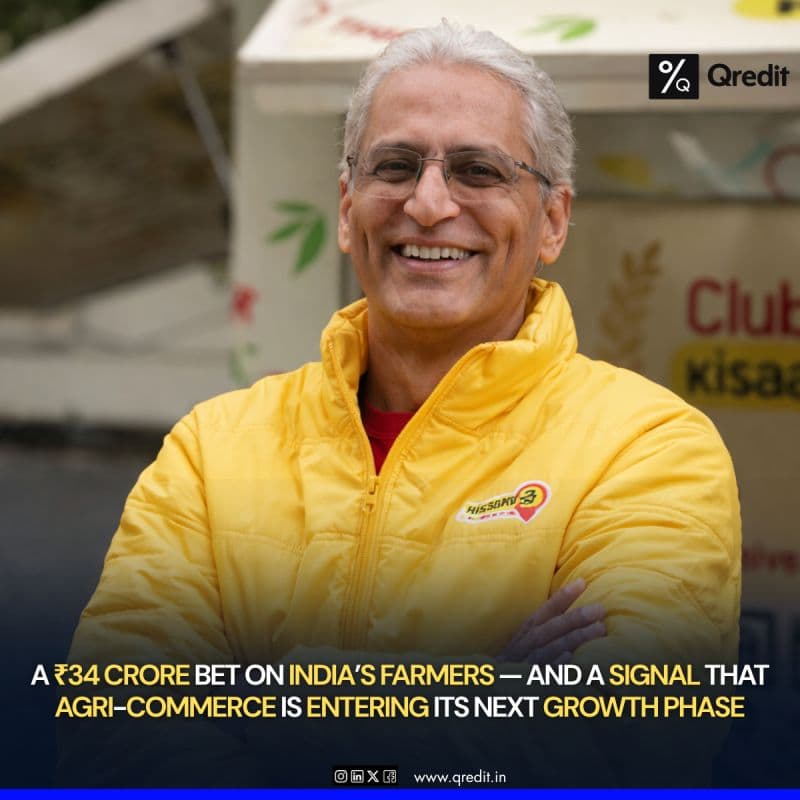 ➜Gurugram-based startup KisaanSay has raised ₹34 crore in funding, led by NAB Ventures, to scale its farm-to-consumer business model.
