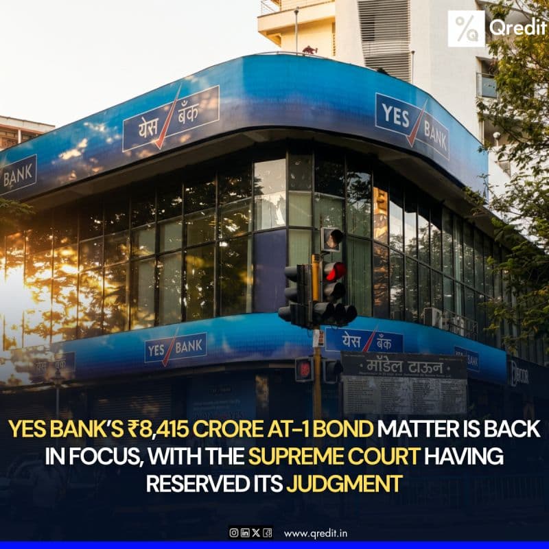 ✔Yes Bank has stated that it does not expect any material financial impact from the pending Supreme Court judgment in the AT-1 bond write-down matter.