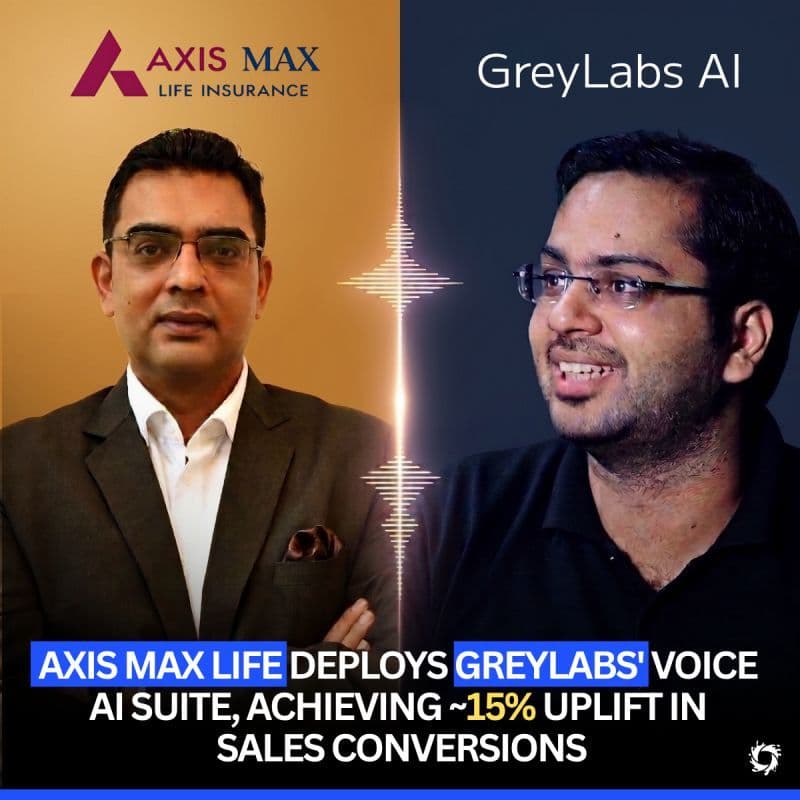 Axis Max Life Insurance Limited has deployed GreyLabs AI's Voice AI Suite across its telesales operations.