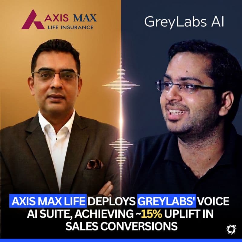 Axis Max Life Insurance Limited has deployed GreyLabs AI's Voice AI Suite across its telesales operations.