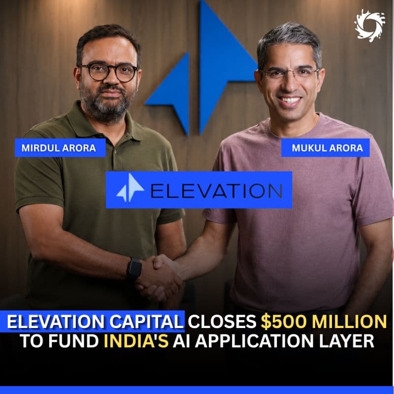 Indian founders shouldn't try to build the next GPT-5. The real value in AI is going to be captured at the application layer. Elevation Capital is putting $500 million behind that