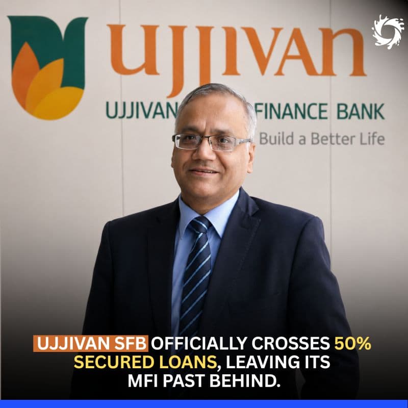 Small Finance Banks were built on unsecured microfinance. Ujjivan Small Finance Bank just proved that a legacy MFI can completely rewrite